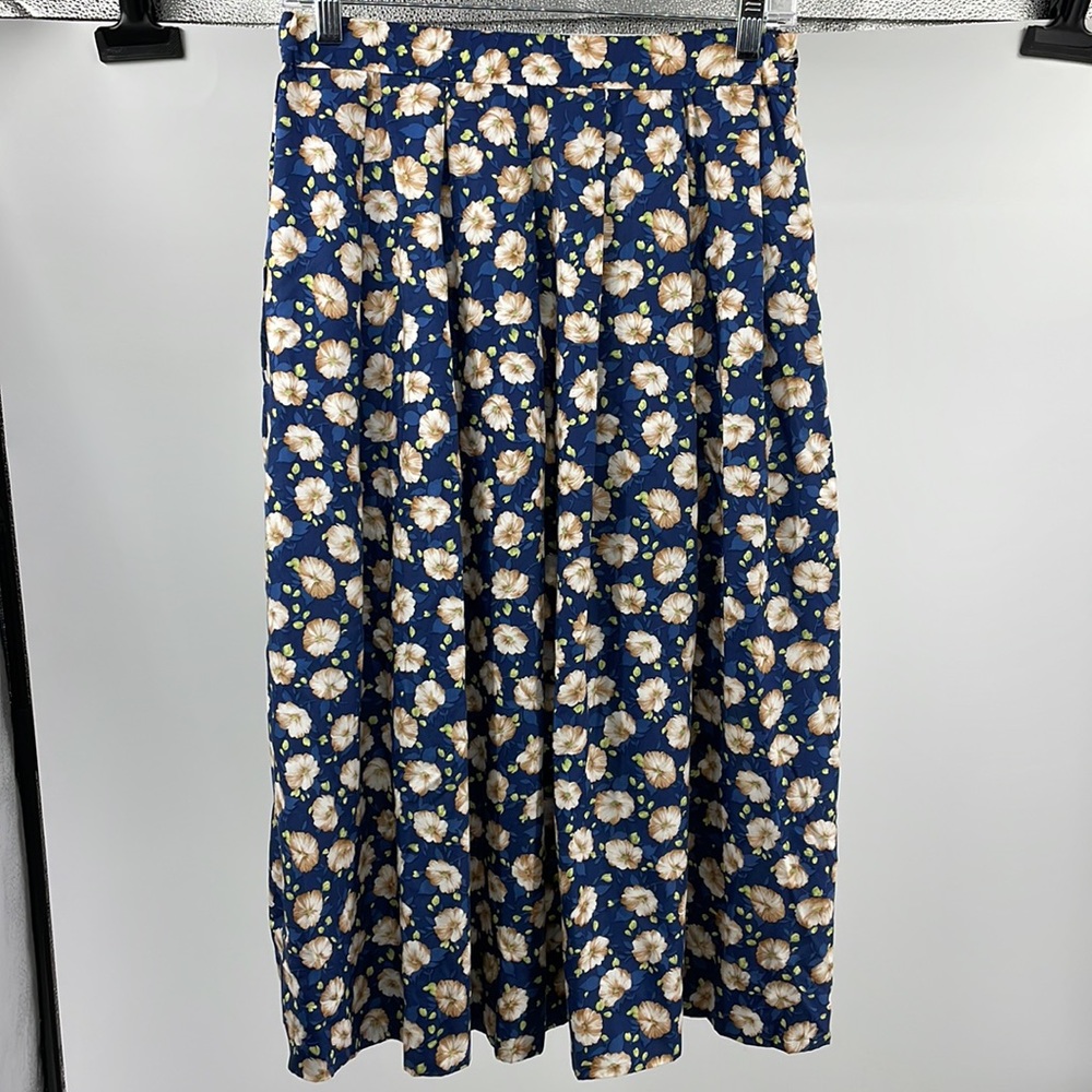 Vintage 90s Country Sophisticates Pendleton Floral Midi Skirt USA Size 12